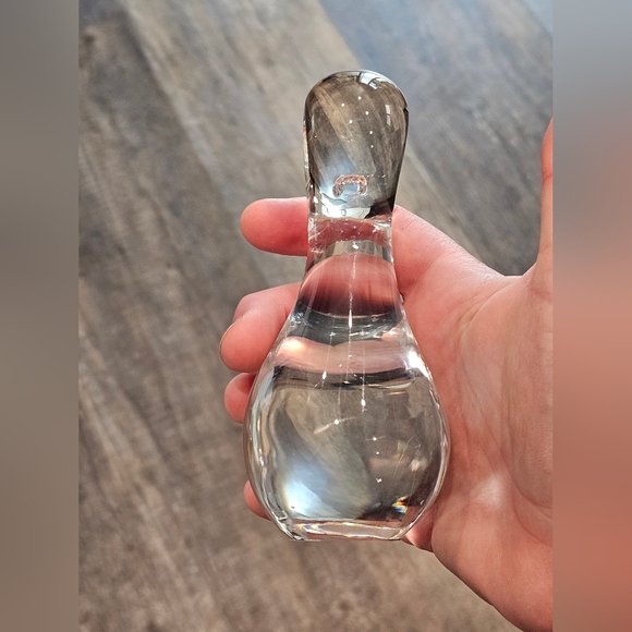 Vintage FM Konstglas Ronneby Sweden Crystal Clear Glass Duck Paperweight Decor - Picture 6 of 9